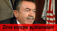 Özcan'ın zirve sonrası açıklamaları!