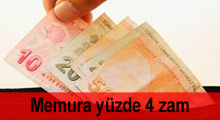 Memura yüzde 4 zam