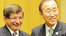 Davutoğlu, Ban Ki-mun ile görüştü