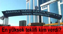 AYEDAŞ'a en yüksek teklif