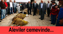 Aleviler cemevinde kurbanlarını kesti