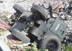 Polis panzeri takla attı