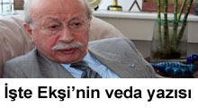 İşte Ekşi'nin veda yazısı