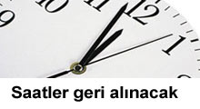 Saatlerinizi geri almayı unutmayın