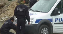 Polis aracına silahlı saldırı