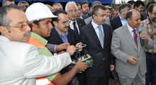 Ergin, Cami temel atma törenine katıldı