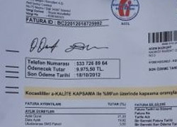 Telefon internetine 10 bin liralık fatura