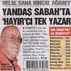 Sözcü yazarları fişledi