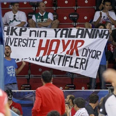 ABD maçında şok protesto!