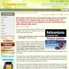 Sorularla İslamiyet, refarandumu değerlendirdi