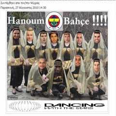 Fener'e dansöz kıyafeti giydirdiler