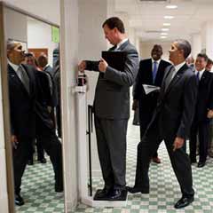 Obama'dan 'baskül' şakası