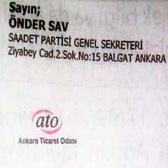 ATO, Sav'ı SP'ye Genel Sekreter yaptı!