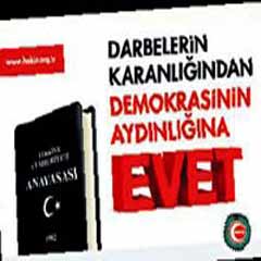 'Evet' pankartı toplatıldı