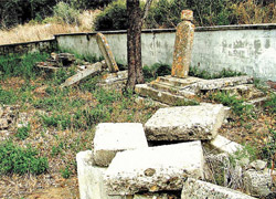Subay Şehitliği harabeye döndü