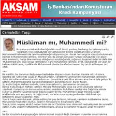 Akşamcı’dan Hz. Peygamber’e hakaret