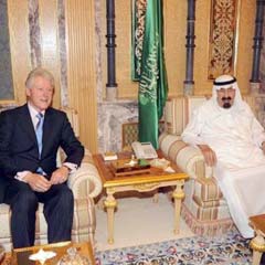 Kral Abdullah, Clinton'u kabul etti