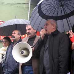 Sendikası'ndaki tutuklamalar protesto edildi
