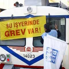 Uyarı grevi tren seferlerini durdurdu