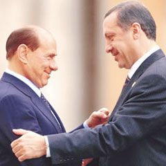 Erdoğan, Berlusconi ile görüştü