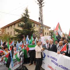 Başkent'te İsrail protestosu