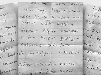 İran ajanına sızdırılan el yazısı istihbarat notları