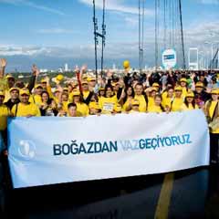 'Boğazdan Vaz'geçiyoruz' sloganıyla maraton