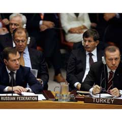 Erdoğan ve Medvedev BMGK'da yan yana oturdu