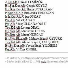 Temizöz'ün ismi protokol listesinden çıkartılmadı