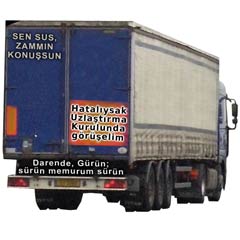 Kamyon yazılarında memur zammı - MİZAH