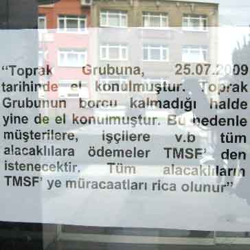 Toprak Grubu'nun tüm şirketleri TMSF'ye geçti