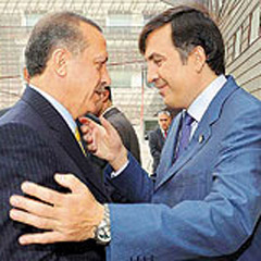 Erdoğan, Saakaşvili ile görüştü