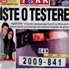 Kanlı testereli manşete suç duyurusu