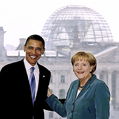 Obama, Merkel ile görüştü