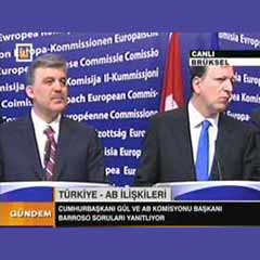 Gül, Barroso ortak açıklama yaptı