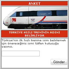 Hızlı trene isim aranıyor