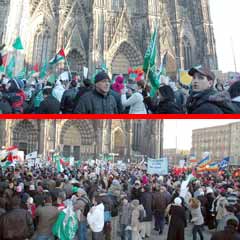 İsrail Köln'de bir kez daha protesto edildi