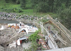 Rize'de heyelan