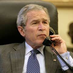 Bush, Olmert'i neden aradı?