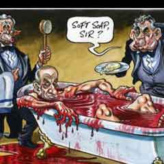 Vahşeti en iyi bu karikatür anlattı (KARİKATÜR)