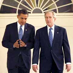 Bush'tan Obama'ya öğle yemeği