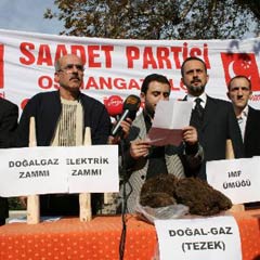 SP'den tezekli ve kazıklı protesto