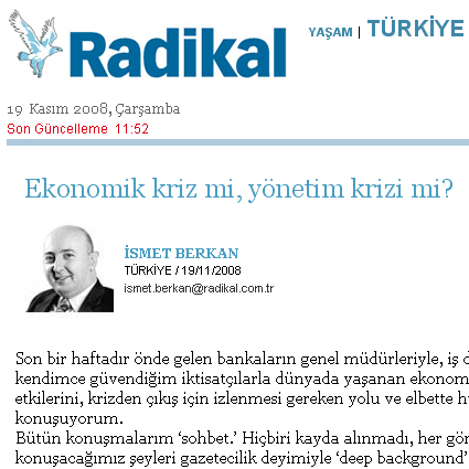 Radikal'e Bakan tokadı!