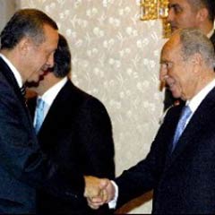 Erdoğan, Peres ile görüştü
