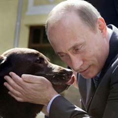 Putin'in köpeği uydu tasmasına bağlandı