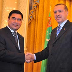 Erdoğan, Berdimuhamedov'la görüştü