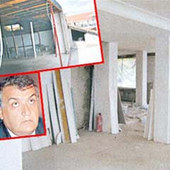 Vakit, Mutlu'nun kaçak inşaatını görüntüledi