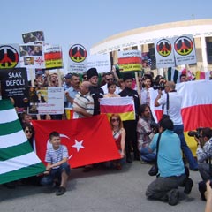 Çerkeslerden eş zamanlı eylem (FOTO)