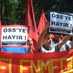 ÖSS'yi protestoya polis izin vermedi