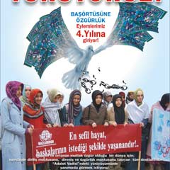 'Başörtüsüne özgürlük için yürüyoruz'